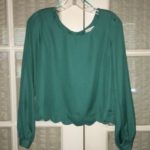 Double Zero boutique brand teal blouse size small